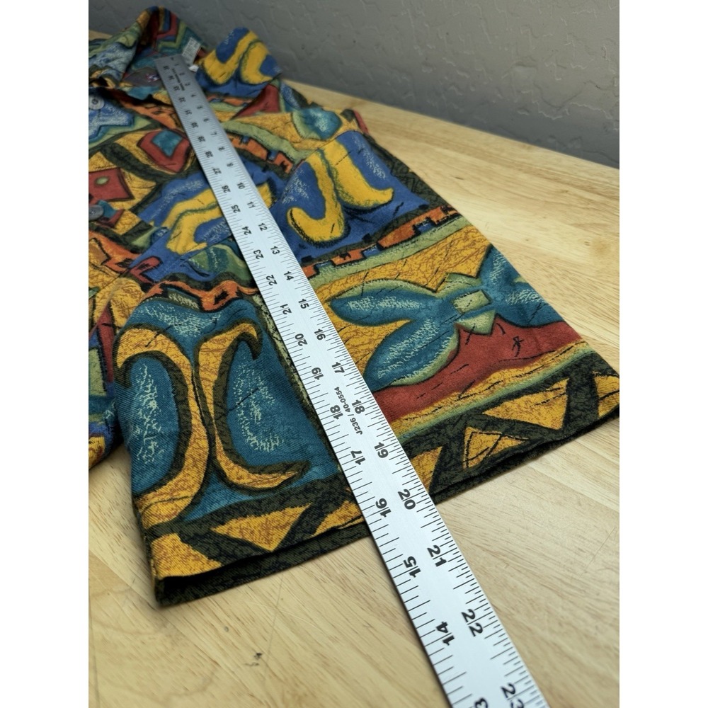 The Territory Ahead Shirt Men's M Aztec Southwest Sun Geometric Short Sleeve VTG - Picture 6 of 7